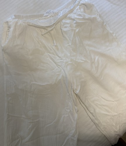 White linen trousers