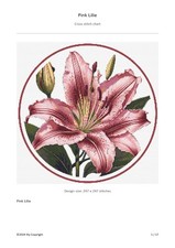 cross stitch pink lily pattern