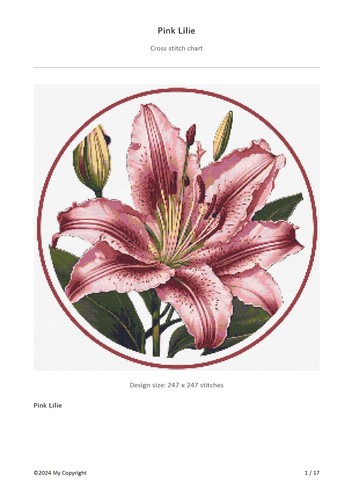 Cross stitch pink - stitch, pattern