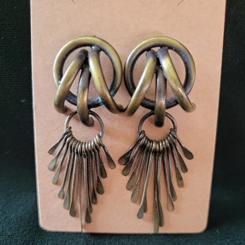 Vtg earrings boho bold - earrings,