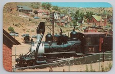 Postcard C&S RR Locomotive No 71 On Display Central City Colorado Gold Ore