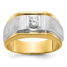 14k Two-tone Mens Polished and