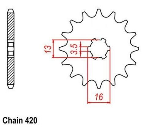Pinion 10z pitch 420 for - pinion,