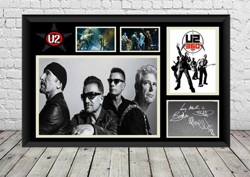 Signed photo print poster - u2,