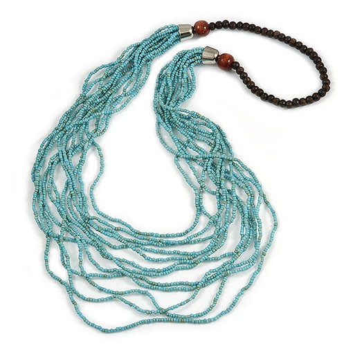 Multistrand glass bead wood - glass,