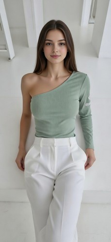 Mari one shoulder ribbed - mari,
