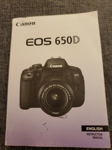 Canon eos 650d - canon, instruction