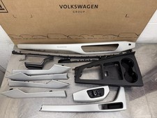 Audi A4 B9 S-Line Avant Silver Brushed Aluminium Interior Trim Set + Black Conso