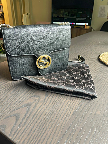 Gucci black leather - black,