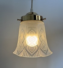 Antique Glass Gas Lamp Shade