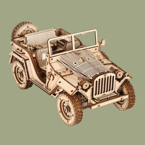 Army jeep wooden - 3d,