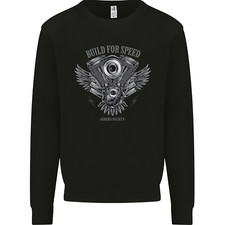 Built for Speed Biker Motorcycles Motorbike Kids Sweatshirt Jumper