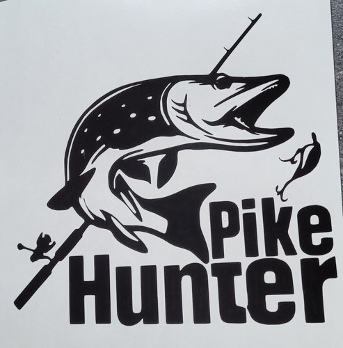 Pike hunter fishing - 1x, vinyl