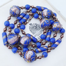VINTAGE ART DECO BLUE VENETIAN