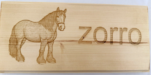 Horse name plate stable - horse,