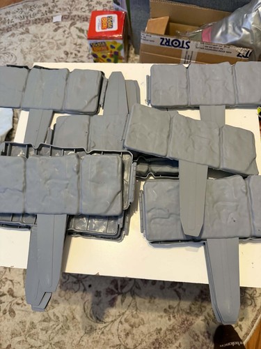 Gray plastic garden lawn - gray,