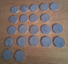 50p coins various designs all