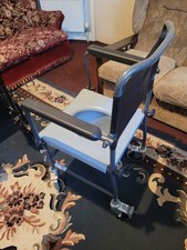 wheeled shower chair commode