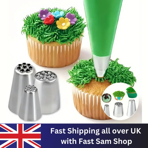3pcs grass cake - cake, nozzle