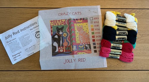 Jolly red crazy cat tapestry - jolly,