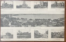 PPC MULTI VIEW VIEWS IN BOMBAY INDIA BOMBAY FROM MALABAR HILL YACHT CLUB ETC