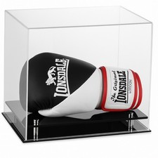 Acrylic Boxing Glove Display Case - Single Landscape - Raised base - Brand new.