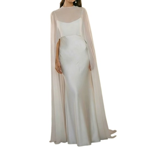 Flowy sheer chiffon capelet - chiffon,