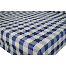 Plain Navy Gingham Check White