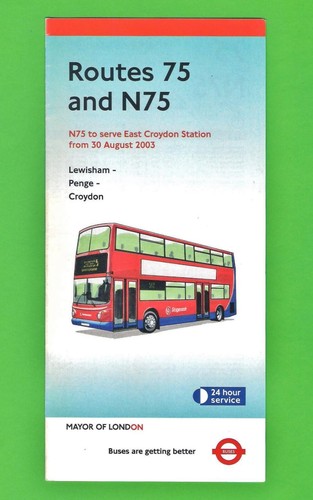 London buses timetable 75 - timetable,