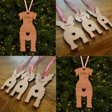 Giant Schnauzer Dog Bauble Ornament Personalised Chrsitmas Tree Decoration