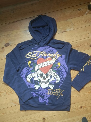Hardy graphic navy hoodie - ed,