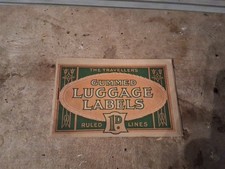 Vintage Gummed Luggage Labels , 1950s