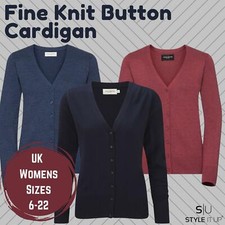 Womens Ladies V Neck Fine Knit