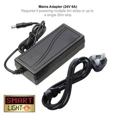 12V/24V DC 3-Pin UK Power Supply/Adaptor LED Strips/CCTV/Label Printers - 2.1mm
