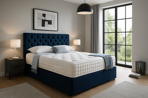 Velvet divan bed set memory - divan,