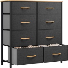 Fabric Chest of Drawers 9 Drawer Dresser Bedroom Bedside Storage Organizer Unit