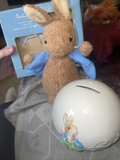 Peter Rabbit Gift Set Beatrix Potter  Money Box  and Soft Toy
