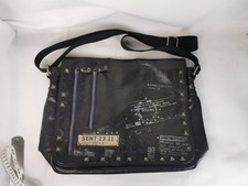 River Island Black Crossbody Messenger Bag With Black Strap