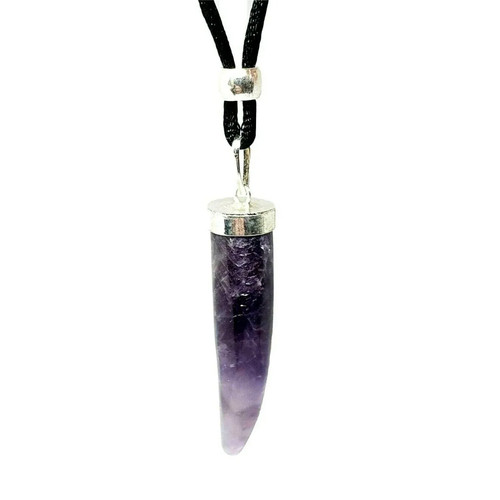 Amethyst claw pendant - amethyst,