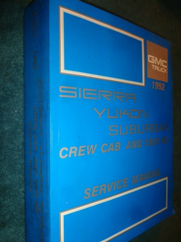 1992 gmc shop manual - shop,