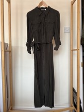 Brand New Mint Velvet Women's Khaki Shirt Dress UK Size 10