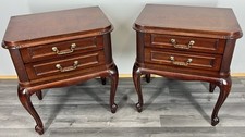 Pair of Bedside Tables Vintage French Louis XVI Nightstands Cabinets LOT 4246