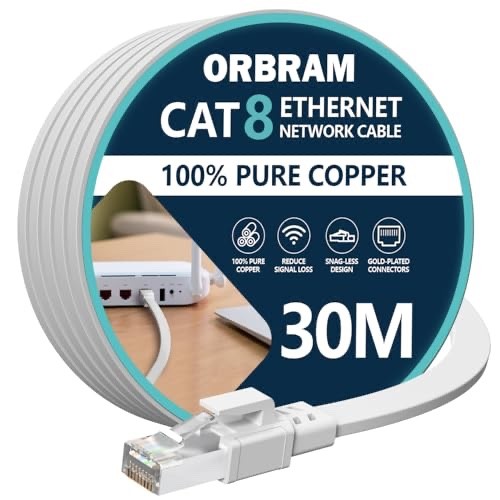 30m cat8 ethernet cable - cable, 40gbps