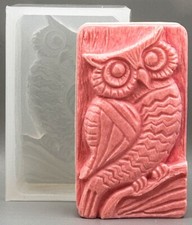 OWL SOAP SILICONE MOLD  bar flexible hard duty mould 