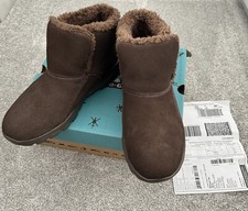 SKECHERS  Ladies SLIP ON WALKING BOOTS BROWN SIZE 3 Chugga On The Go Memory Foam