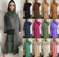 Ladies Abaya With Scarf Islamic Muslim Ramadan Prayer Eid Long Modest Maxi Dress