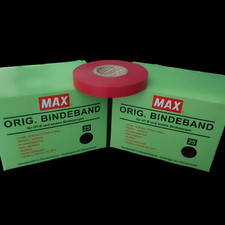 Max Tapener Tying Machine Tape No.25 Red Strong Support Plant Ties Box 10 Rolls