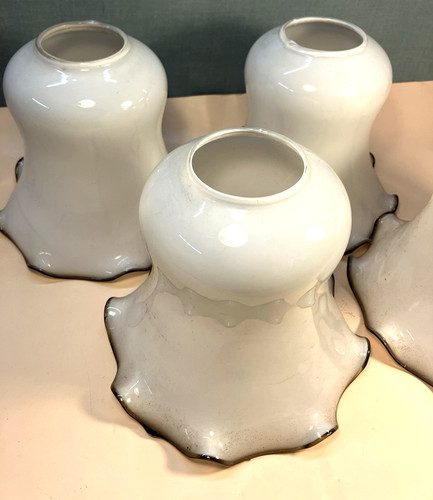 Glass lampshades mid century - glass,