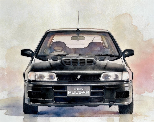 Nissan pulsar gti art print - gti-r,