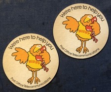 POST OFFICE -- TELECOM -- TWO BUZBY COASTER BEER MATS -- FREE POSTAGE